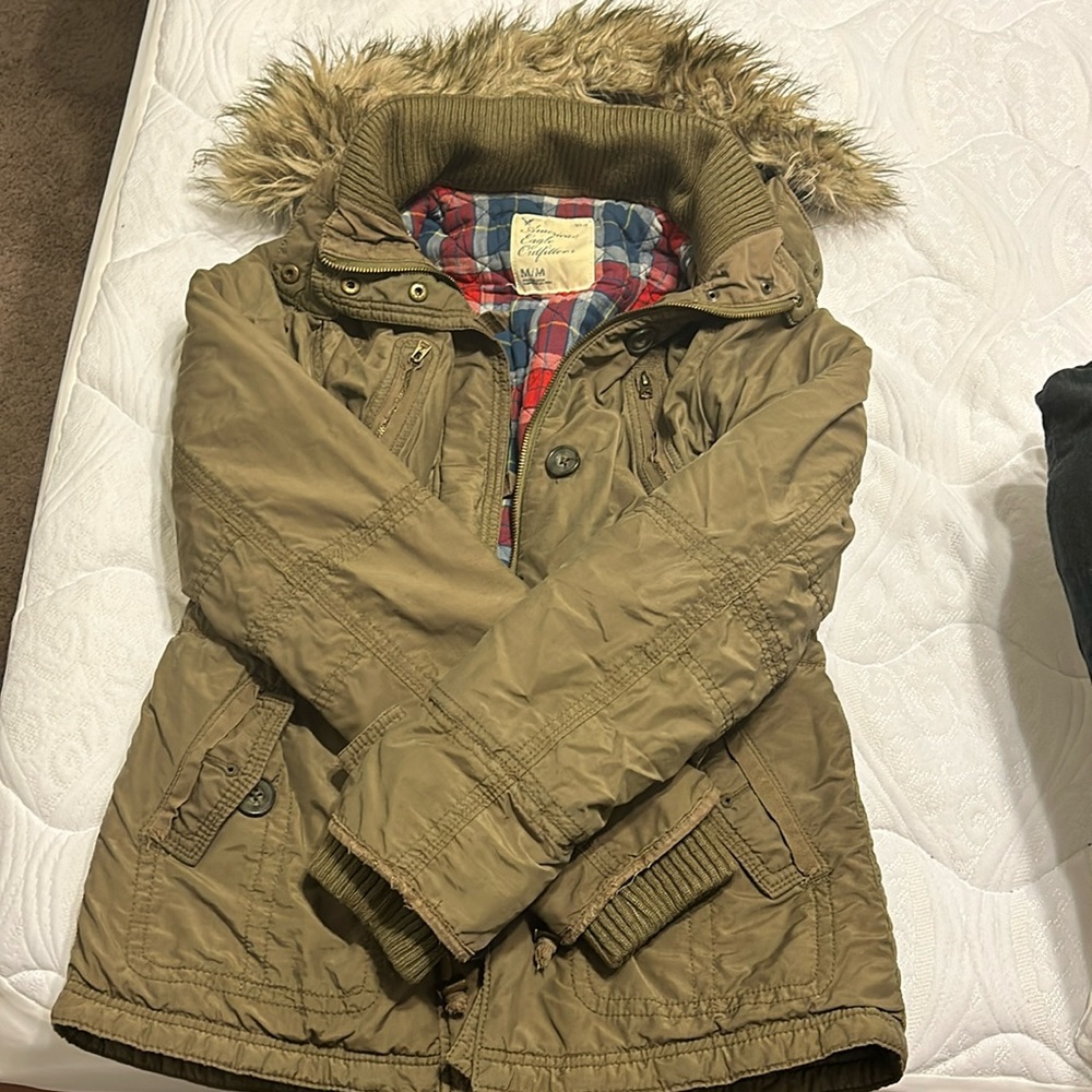 Warm stylish winter jacket